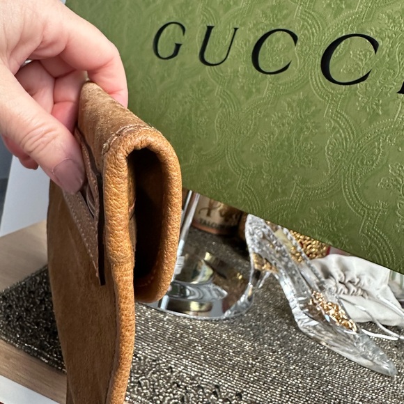 Rare Gucci vintage boarskin and suede 1970s envelope clutch - Picture 15 of 17